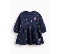 Navy Woodland Printed Sweatshirt Dress 5-6 years