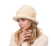 Navy Wool Snow Ski Caps with Visor - Warm Knit Bobble Hats for Men & Women - Sparkly Cowboy Hats for Winter