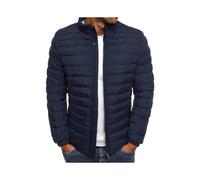 (NavyBlue, 2XL) Warm Puffer Mens Bubble Coat Jacket Quilted Padded Outwear Winter Lightweight