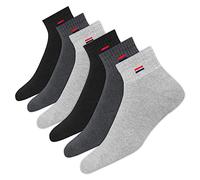 NAVYSPORT 6 Pairs Socks Women's 4-7 Men's Trainer Running Cotton High Ankle Quarter Socks, Pack of 6 (Shoe Size: 5-8, Multi-colored)