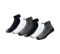 NAVYSPORT 6 Pairs Socks Women's 4-7 Men's Trainer Running Cotton High Ankle Quarter Socks, Pack of 6 (Shoe Size: 5-8, Multi Toe)