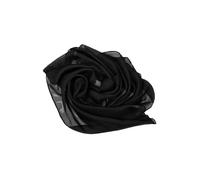 NAVZA Chiffon Neck Scarf - Elegant Square Plain 50s Retro Women Neck Scarf - Timeless Style, Versatile Fashion - Lightweight & Breathable (Black)