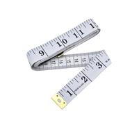 NAVZA® Dual-Sided Durable Measuring Tape for Body and Waist Measurements 150 Centimeters 60 Inches White Tailor Clothes Fabric Sewing Accessories Tape Measure Rulers (White)