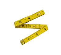 NAVZA® Dual-Sided Durable Measuring Tape for Body and Waist Measurements 150 Centimeters 60 Inches White Tailor Clothes Fabric Sewing Accessories Tape Measure Rulers (Yellow/Black)