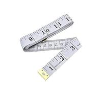 NAVZA® Dual-Sided Durable Measuring Tape for Body and Waist Measurements 150 Centimeters 60 Inches White Tailor Clothes Fabric Sewing Accessories Tape Measure Rulers (White/Black)