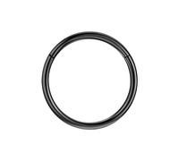 NAVZA Surgical Steel Nose Rings- Nose Hinged Hoops for Men and Women - Body Piercing Jewelry Earrings Lip Rings 6mm-7mm-8mm-9mm-10mm (Black 18g, 10mm)