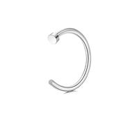 NAVZA Unisex 6mm & 8 mm Women Fake Stainless Steel Smooth Nose Ring Silver Hoops