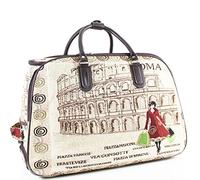 Nawal's Women Printed Hand Luggage Holdal Trolley Bags Flight Cabin Baggage Bag (Roma)