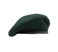 Nawati US Army Style Berets, 100% Wool British Military Berets for Men, Fashionable and Vintage Women's Beret Hats, Dark Green, One Size