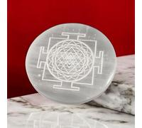 NAWAZ AGATE Selenite Crystal Shree Yantra Original Energized White Metal Yantram for Pujas, Health, Wealth, and Success & Spiritual Practices Sacred Sri Yantra for Vastu & Prosperity