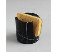Nawgnail - Natural Marble Travertine Sponge Holder for Kitchen Counter, Drying Rack, Sink Sponge Organizer, Nero Portoro Marble