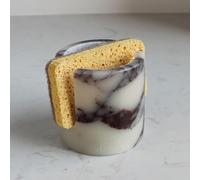 Nawgnail Natural Marble Travertine Sponge Holder for Kitchen Counter, Drying Rack, Sponge Caddy for Sink Organizer - Calacatta Viola Marble