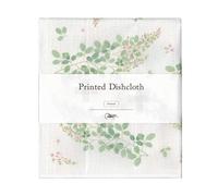 Nawrap Printed Japanese Dishcloth, Soft, Durable and Absorbent, Japanese Bush Clover, Cotton and Rayon, Made in Japan