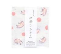 Nawrap Printed Japanese Dishcloth, Soft, Durable and Absorbent, Sleeping Cat, Cotton and Rayon, Made in Japan