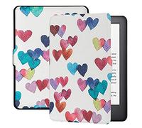 NAWVNMI Case For Kindle,Print Case Compatible With Kindle Voyage E-Reader, Hard Protection Cover For Voyage 2014 Released, Model No.Nm460Gz,Colorful Heart,Kindle Voyage
