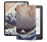NAWVNMI Case For Kindle,Print Case Compatible With Kindle Voyage E-Reader, Hard Protection Cover For Voyage 2014 Released, Model No.Nm460Gz,Waves,Kindle Voyage