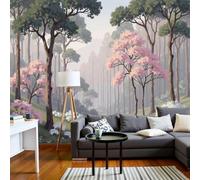 NAWVNMI Cherry Blossoms Trees Mural Wallpaper Forest Trails Wall Mural Decoration Poster Picture Design Modern Cherry Blossoms Trees Wallpaper for Living Room Bedroom- 300 x 210cm