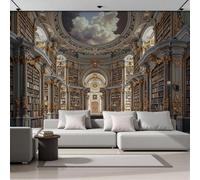 NAWVNMI Classical Architecture Wallpaper, Baroque Library Wallpaper for Living Room, 350 x 256cm Wall Murals for Bedroom, Large Mural & Room Decor, Natural Scenery Wall Paper