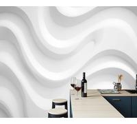 NAWVNMI Embossed Texture Wallpaper, Wavy Lines Mural Wallpaper, Embossed Texture Room Decor Wall Art for Living Room Bedroom Kitchen Home DIY Decoration Wall Decoration 300(W) X 210cm(H)