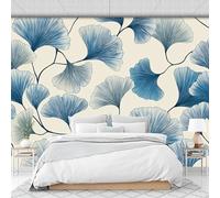 NAWVNMI Ginkgo Leaf Silk Mural Wallpaper Large Size Elegant Seamless Pattern Poster Picture Design Wall Decor Picture, Wallpaper for Living Room Bedroom Mural border-150 x 105cm