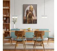 NAWVNMI Medieval Arches Wall Art, 60x80cm Gold Leaf Geometric Unframed Canvas Print, Medieval Arches Canvas Poster, Funny Wall Decor for Bathroom Kid Room Bedroom Nursery Home