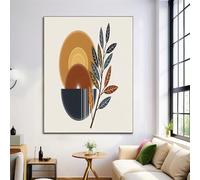 NAWVNMI Minimalism Illustration Canvas Wall Art Unframed, Double Day Plants Wall Decor Poster, Minimalism Illustration Canvas Print for Bathroom Bedroom Living Room Decor, 16x20in