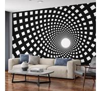 NAWVNMI Optical Illusion Black Hole Wall Mural Wallpaper, Vortex Channel, Panoramic Silk Paste-the-Wall, Multi-Panel Wall Art for Living Room or Bedroom, 350 x 256cm