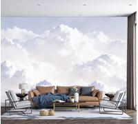 NAWVNMI Panoramic Beautiful Nature Silk Wallpaper 250 x 175cm, Grey, Poster Giant Wall Personalised 3D for Living Room Bedroom Wall Decoration