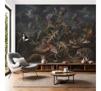 NAWVNMI Retro Animal Wall Mural Wallpaper, Bird of Prey Hedgehog, Panoramic Silk Paste-the-Wall, Multi-Panel Wall Art for Living Room or Bedroom, 300 x 210cm