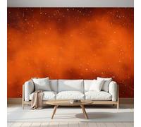 NAWVNMI Wallpaper Murals 250 x 175cm Dust Particles Abstract Background Texture 3D Silk Wall Mural for Bedroom Living Room Walls Decor, Warm Orange TV Background Sofa Wall Sticker (Not self-Adhesive)