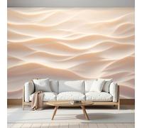 NAWVNMI Wallpaper Murals 300 x 210cm Sand Dunes Texture Natural Abstract 3D Silk Wall Mural for Bedroom Living Room Walls Decor, Beige TV Background Sofa Wall Sticker (Not self-Adhesive)