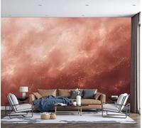 NAWVNMI Wallpaper Murals 400 x 280cm Ink Painting Blending Abstract Misty 3D Silk Wall Mural for Bedroom Living Room Walls Decor, Pink TV Background Sofa Wall Sticker (Not self-Adhesive)