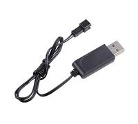 Nawwgy USB Charging Cable Battery Charger Ni-Cd Ni-MH Batteries Pack SM-2P Plug Adapter 4.8V 250mA Output for Toys Car Black ABS