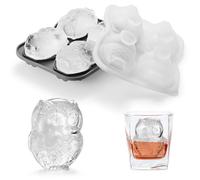 Nax Caki 3D Owl Ice Cube Mold Fun Shapes, Hedwig Owl Gifts for Women & Harry-Potters Movie Lovers, Cute Large Craft Ice Mold, Big Cat Ice Cube Trays for Whiskey Cocktails Bourbon