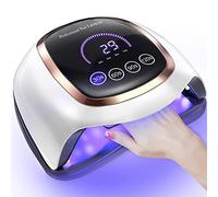 NAXBEY LED UV Nail Lamp,168W Gel Nail Lamp with 7.5 Inch Large LCD Touch Screen/4 Timer Setting/Auto Sensor,Professional Nail Dryer DIY Tools for Beginners Home Salon Use