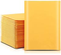 NaXew Padded Envelopes A6, with Easy Tear Strip Peel + Seal Bubble Mailer Bags Postal Wrap Envelope Cushioned Protective Packaging 100 x 165 mm (Yellow A6, 50pcs)