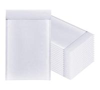 NaXew Padded Envelopes A6, with Easy Tear Strip Peel + Seal Bubble Mailer Bags Postal Wrap Envelope Cushioned Protective Packaging 100 x 165 mm (White A6, 50pcs)