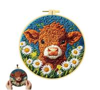 NAXIXI DIY Punch Needle Embroidery Kit for Beginner,Complete Punch Needle Kit,Ideal Needle Punch Kit for Unique Festival Decorations,Complete Punch Needle Kit with Knitting Kit for Beginner
