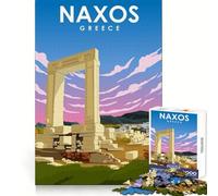 Naxos Summer Travel Poster for Adults 1000 Piece Jigsaw Puzzle Memory Boost Leisure Activity Clean Edges Great Gift size 38x26cm