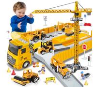 Naxudcoo Construction Toys For 3-7 Year Old Boys Construction Truck Toy Set Toddler Car Truck Toys, Crane Digger Toy Trucks, Construction Vehicle Toys For 3 4 5 6 7 Years Old Boys Gifts