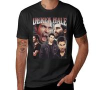 NAXVBEOD Derek HALE T Shirt T-Shirt Customized t Shirts Sublime t Shirt Clothes for Men Black M