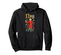 Nay Funny Medieval Refusal Manuscript Illustration Pullover Hoodie