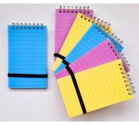 NAYA Notepads 6 Pack Spiral Pocket Notebooks, Wire Bound Flip Witting Note Pad, Small Memo, Jotting, Doodle Pads, Reporter Multipack Notebook Mini, Cover Note Book.