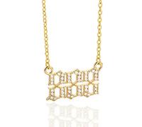 Nayaboo 14k Gold Angel Number Necklace, Dainty Pendants Necklace for Women, 111 222 333 444 555 666 777 888 999 Personalized Number Chain (888-Gold)