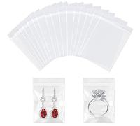 NAYAGOGO 50 Pcs Ziplock Bags, 5 x 7 cm Small Plastic Bags, Clear Storage Pouches Resealable, Poly Zip Lock Bags, for Kitchen Storage, Jewellery, Diamond Painting, Small Cookies and Sweets