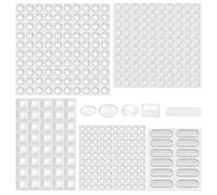 NAYAHOSE 352pcs Silicone Feet Clear Self Adhesive, Soft Silicone Bumpers, Clear Cupboard Door Stops Pads, Noise-Reducing Furniture Pads, Buffer Pads for Cabinet Doors, Drawers, Glass Tops, Cupboard