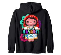Nayarit México Mazahua Muñeca de Trapo María Otomí Zip Hoodie