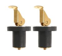 Nayciiy 2 Pcs Boat Drain Plug Brass Boat Plug Snap Rubber Plugs Deck Plug for Boat Marine Twist Accessories (5/8inch-2)