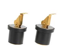 Nayciiy 2 Pcs Boat Drain Plug Brass Boat Plug Snap Rubber Plugs Deck Plug for Boat Marine Twist Accessories (7/8inch-2)