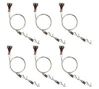 NAYDMHN Picture Rail Hooks and Wire Picture Rail Hanging System, 2 Adjustable Hooks, 6.5ft Stainless Steel Wire Cable, Picture Rail Molding Hook Art Hangers for Exhibition,Gallery Display(6 Pack)